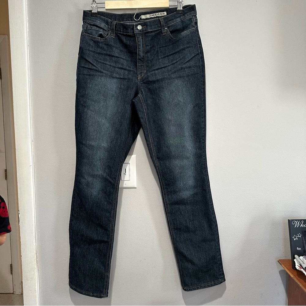DKNY Straight Leg Dark Wash Jeans Size 14